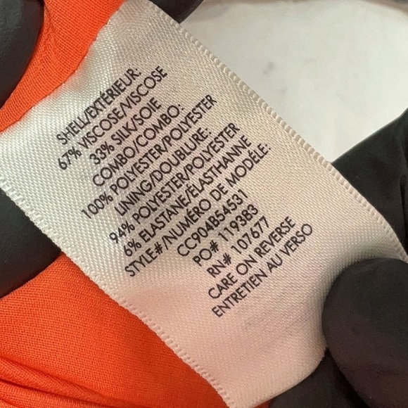 Alice + Olivia Silk Floral Maxi Dress - Orange and Purple - Picture 7 of 7